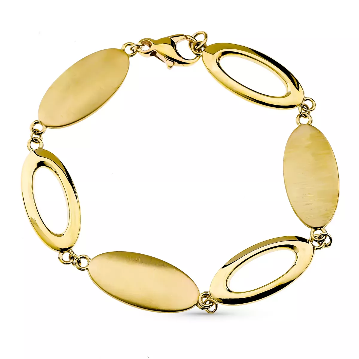 9K PULSERA ORO AMARILLO HUECA 19CM 6