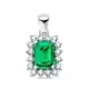 18K COLGANTE ORO BLANCO ESMERALDA 8X6 MM 1