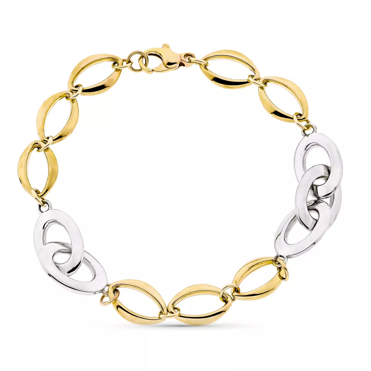 9K PULSERA ORO AMARILLO HUECA 20.5 CM 7