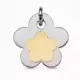 18K COLGANTE ACERO Y ORO AMARILLO FLOR 1