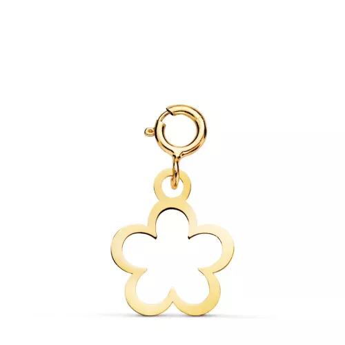 18K COLGANTE ORO AMARILLO MARGARITA 12 X 10 MM CON REASA DE 4.5 MM 0