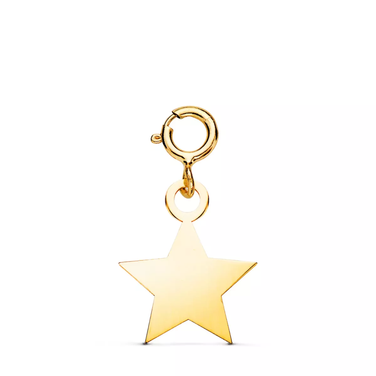 18K COLGANTE ORO AMARILLO ESTRELLA 12 X 10 MM CON REASA DE 4.5 MM 0