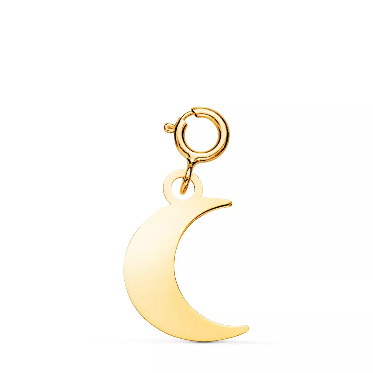 18K COLGANTE ORO AMARILLO LUNA 13 X 9 MM CON REASA DE 4.5 MM 0