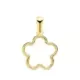 18K COLGANTE ORO AMARILLO FLOR CERCO LISO 12X12 MM 0