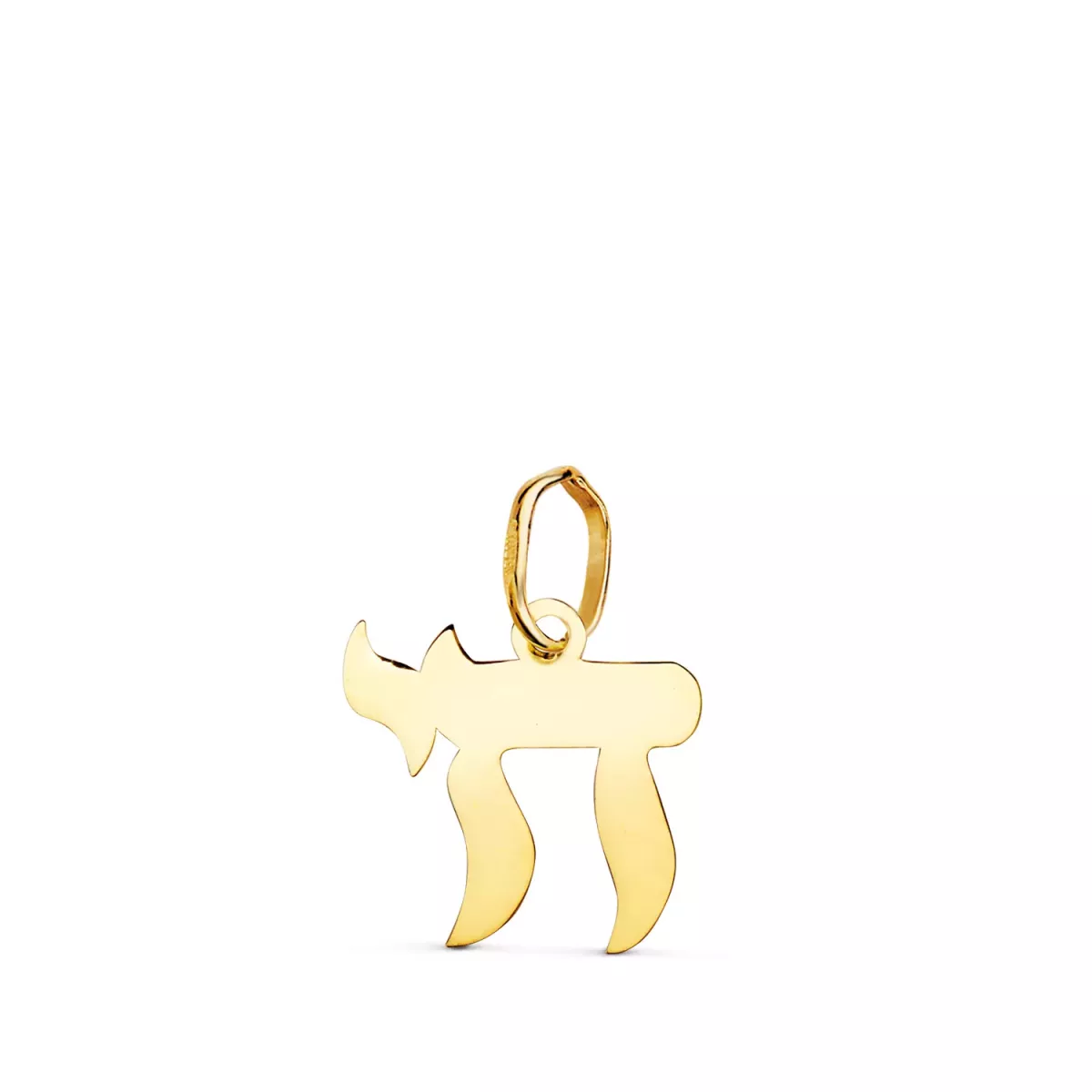 18K COLGANTE ORO AMARILLO SILUETA " JAI " SIMBOLO DE LA VIDA 12 X 11 MM 0