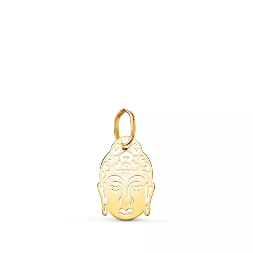 18K COLGANTE ORO AMARILLO CABEZA DE BUDA CALADO. MEDIDA: 14 X 9 MM 0