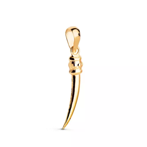 18K COLGANTE ORO AMARILLO CUERNO EN BRILLO. MEDIDA: 19 X 3 MM 0