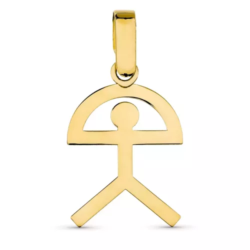 18K COLGANTE ORO AMARILLO INDALO SILUETA MEDIANO 18X12 MM 0