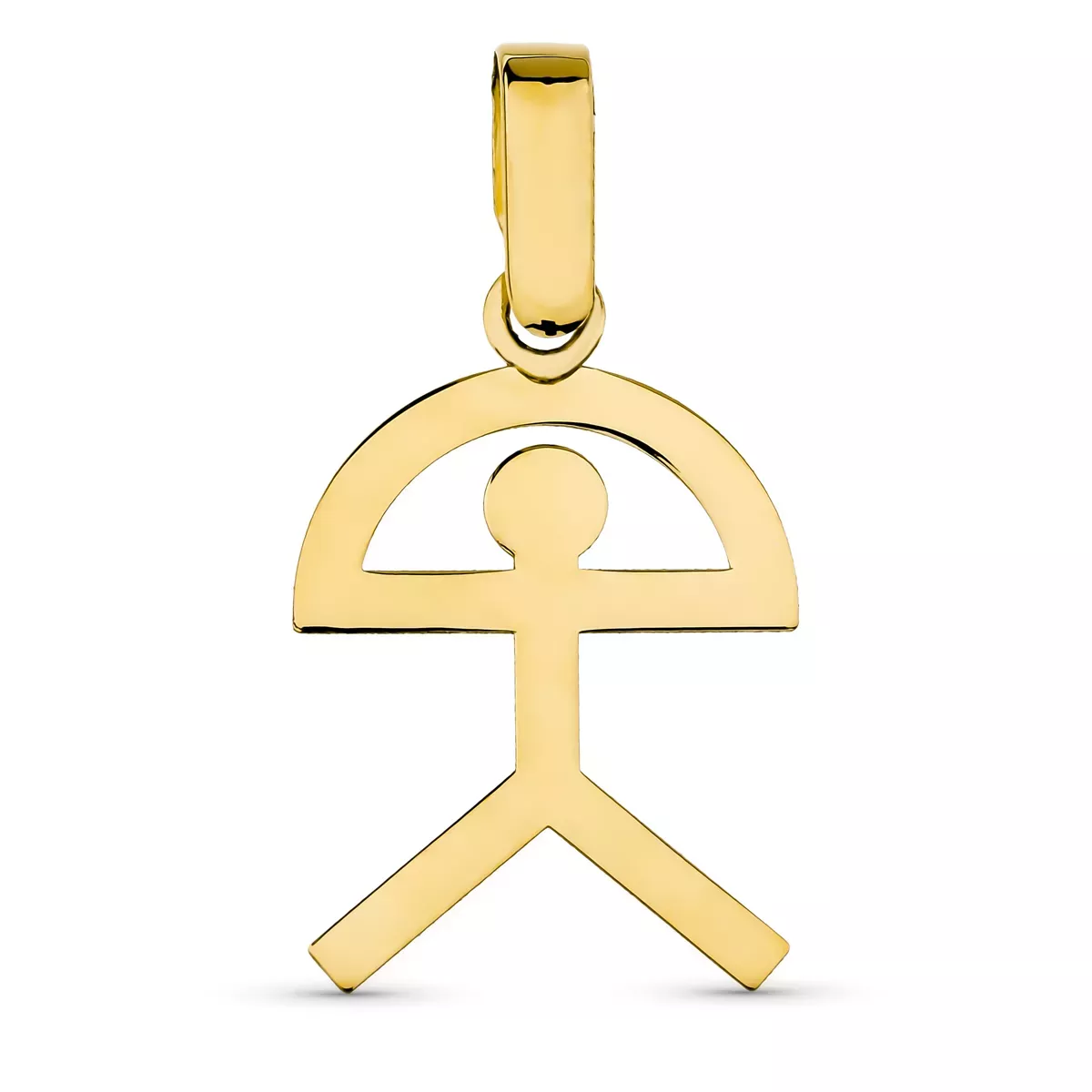 18K COLGANTE ORO AMARILLO INDALO SILUETA MEDIANO 18X12 MM 0