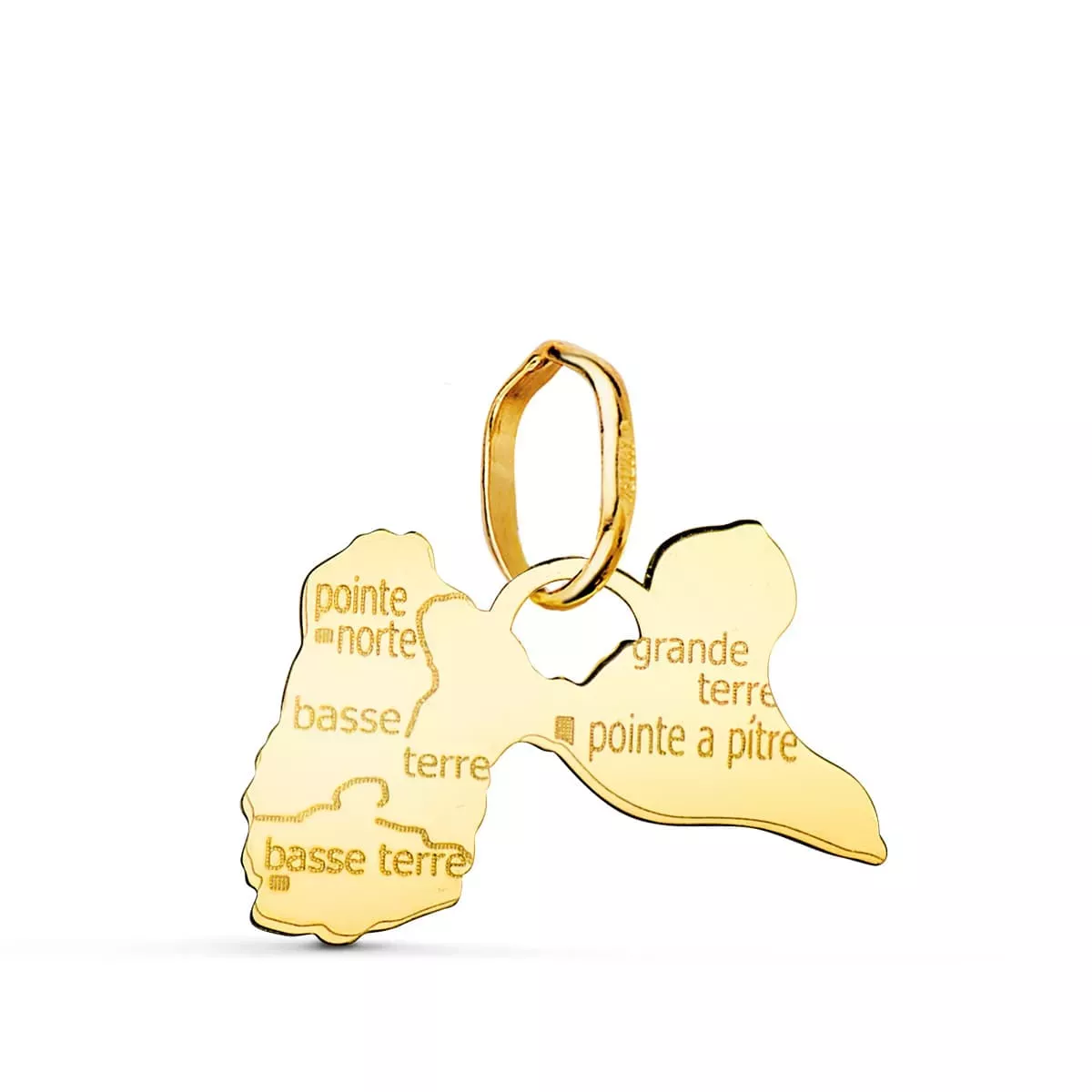 18K COLGANTE ORO AMARILLO ISLA DE GUALAPE 11 X 16 MM 0