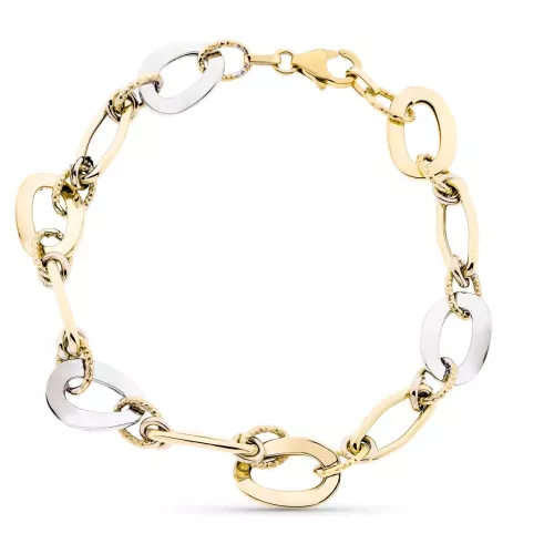 9K PULSERA ORO AMARILLO HUECA 20.5 CM 6,10gr