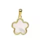 18K COLGANTE ORO AMARILLO FLOR NACAR 12X12 MM 0