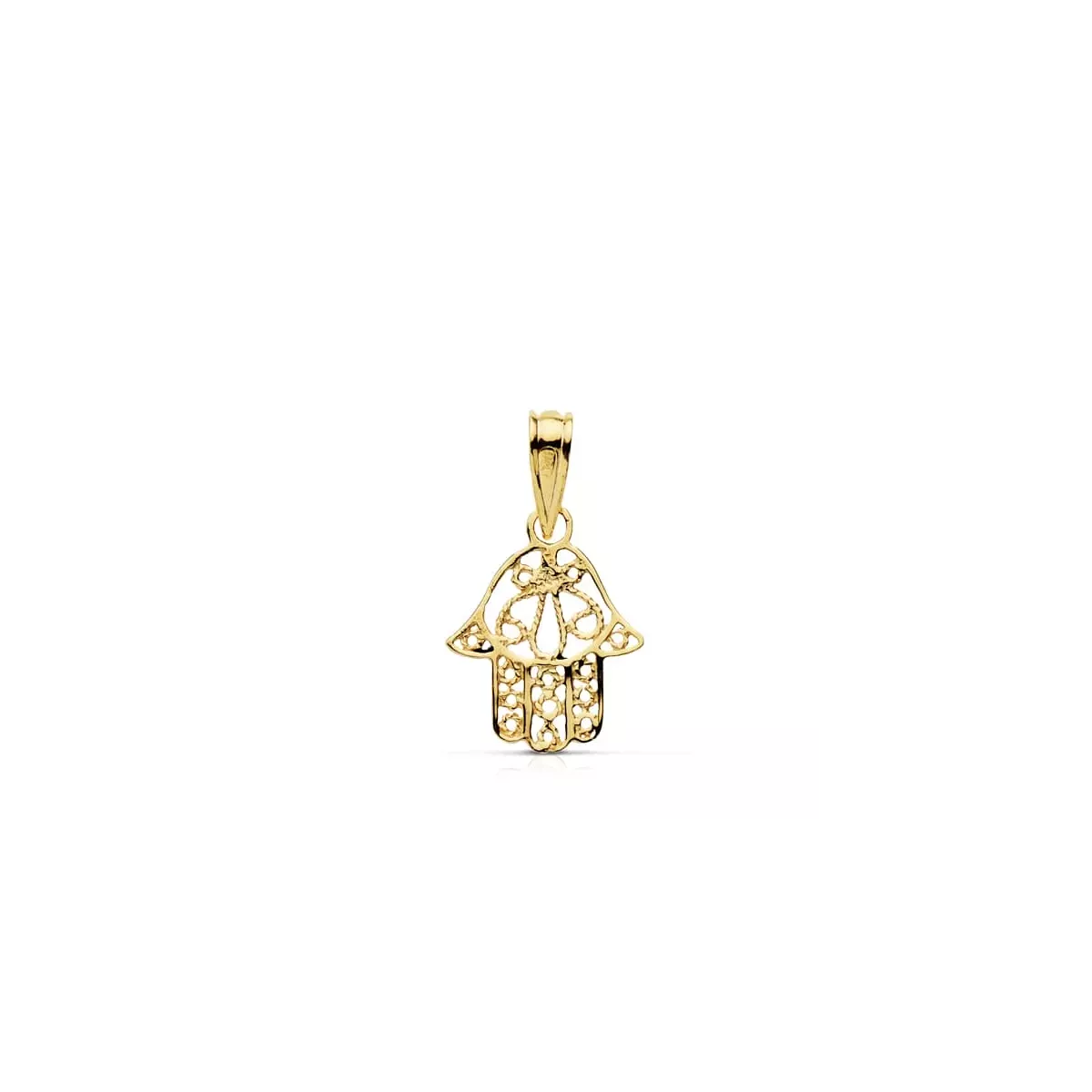 18K COLGANTE ORO AMARILLO MANO DE FATIMA 14X11 MM 0