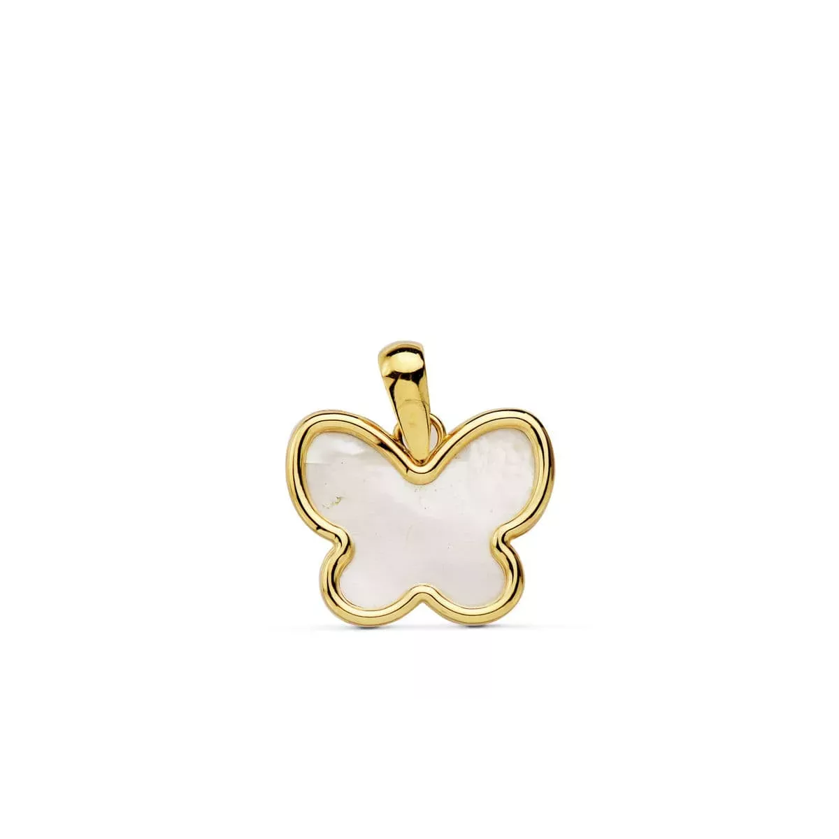 18K COLGANTE ORO AMARILLO MARIPOSA NACAR 14X11 MM 0