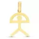 18K COLGANTE ORO AMARILLO INDALO SILUETA GRANDE 0
