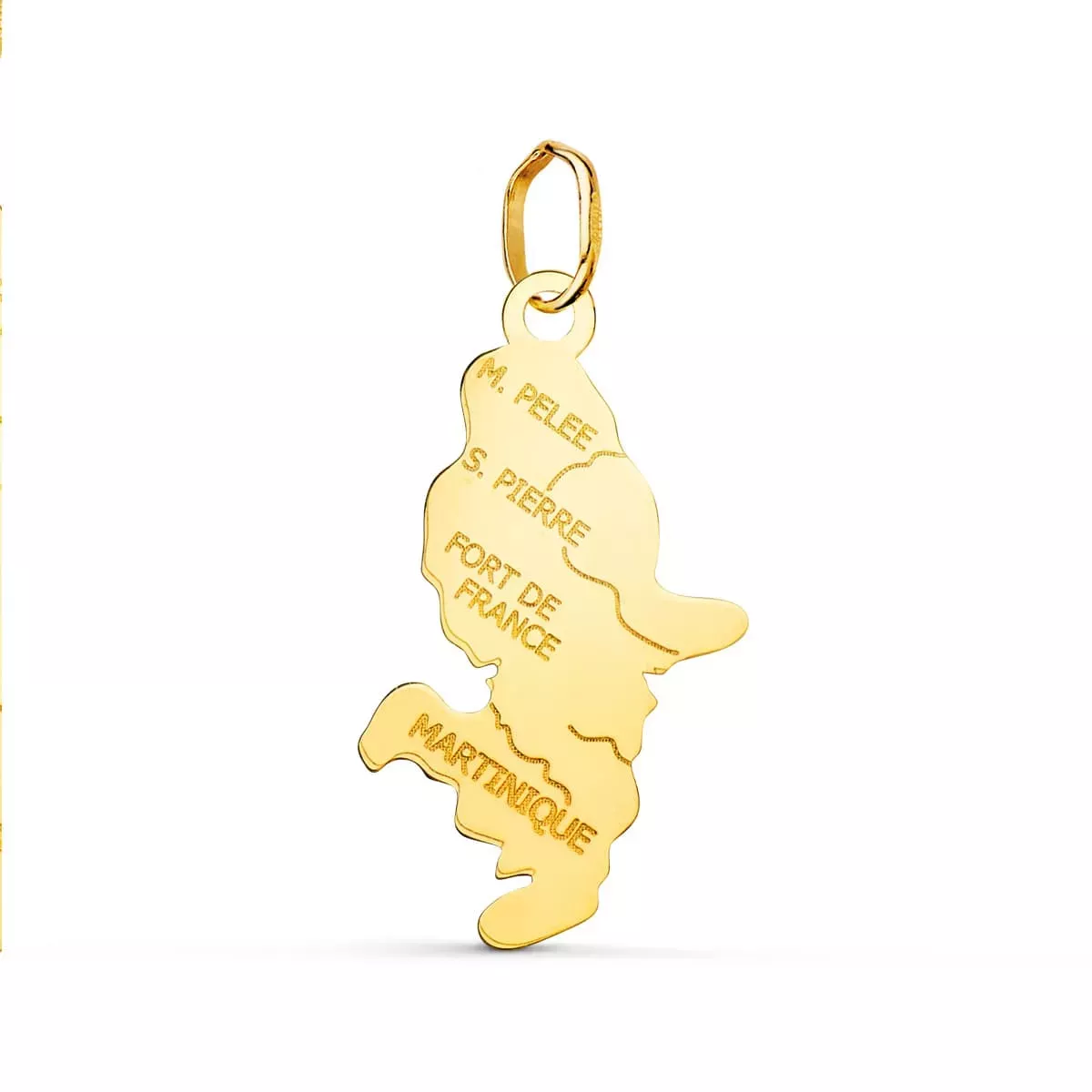 18K COLGANTE ISLA MARTINICA ORO AMARILLO 22 X 13 MM 0