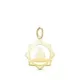 18K COLGANTE ORO AMARILLO BUDA CERCO CALADO EN BRILLO. MEDIDA: 18 X 15