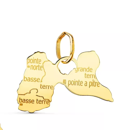 18K COLGANTE ISLA GUADALUPE ORO AMARILLO 15 X 21 MM 0