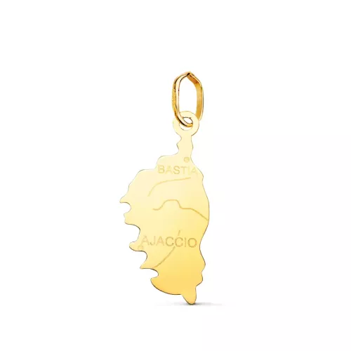 18K COLGANTE ORO AMARILLO ISLA DE CORCEGA EN BRILLO. 22