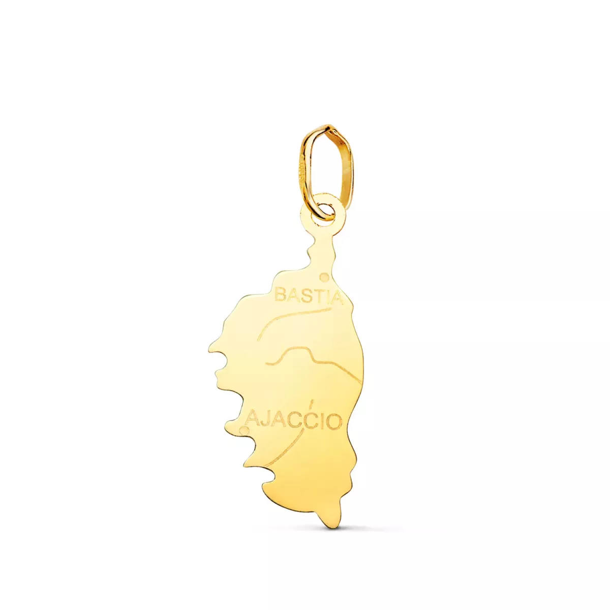 18K COLGANTE ORO AMARILLO ISLA DE CORCEGA EN BRILLO. 22