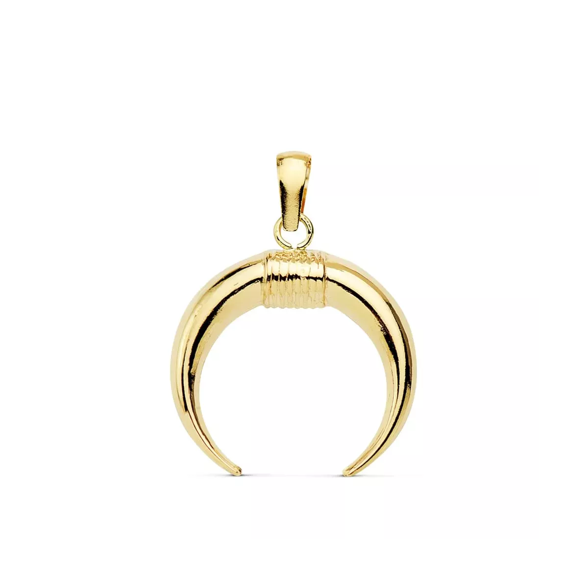 18K COLGANTE ORO AMARILLO CUERNO 16X16 MM 0