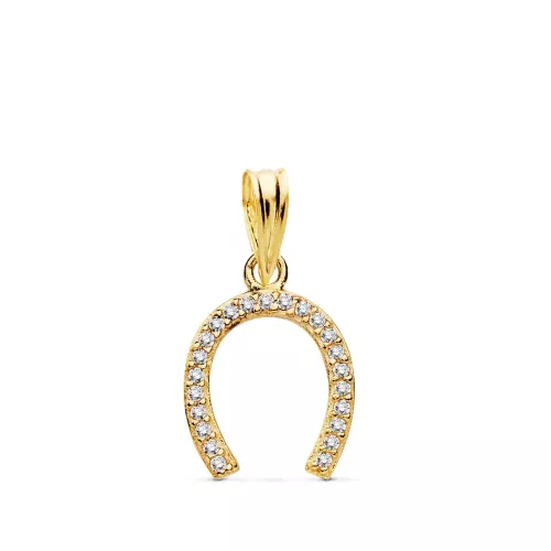 18K COLGANTE ORO AMARILLO HERRADURA 12X11 MM 0