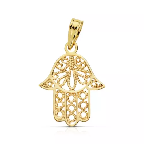 18K COLGANTE ORO AMARILLO MANO DE FATIMA 19X15 MM 0