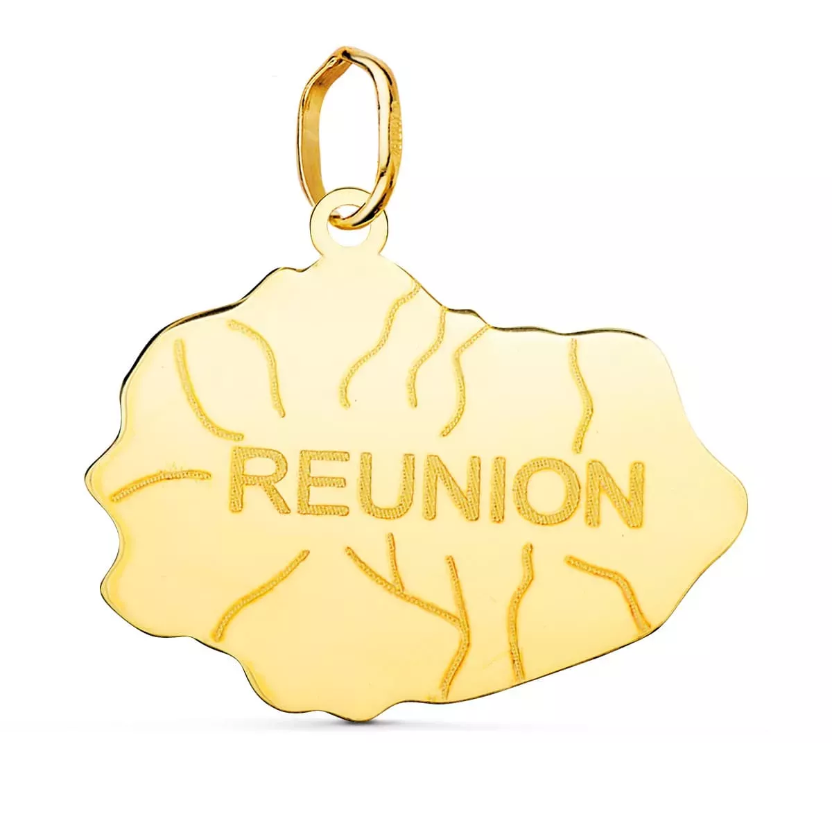 18K COLGANTE ISLA REUNION ORO AMARILLO 18 X 22 MM 0
