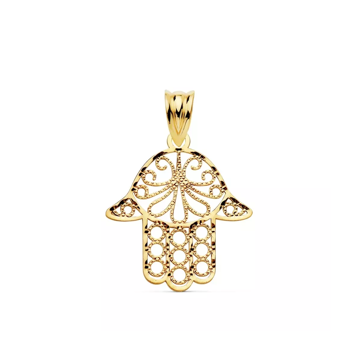 18K COLGANTE ORO AMARILLO MANO DE FATIMA 20X18 MM 0
