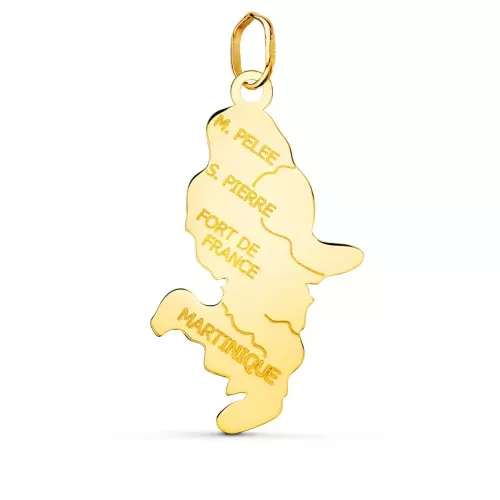 18K COLGANTE ISLA MARTINICA ORO AMARILLO 28 X 15 MM 1