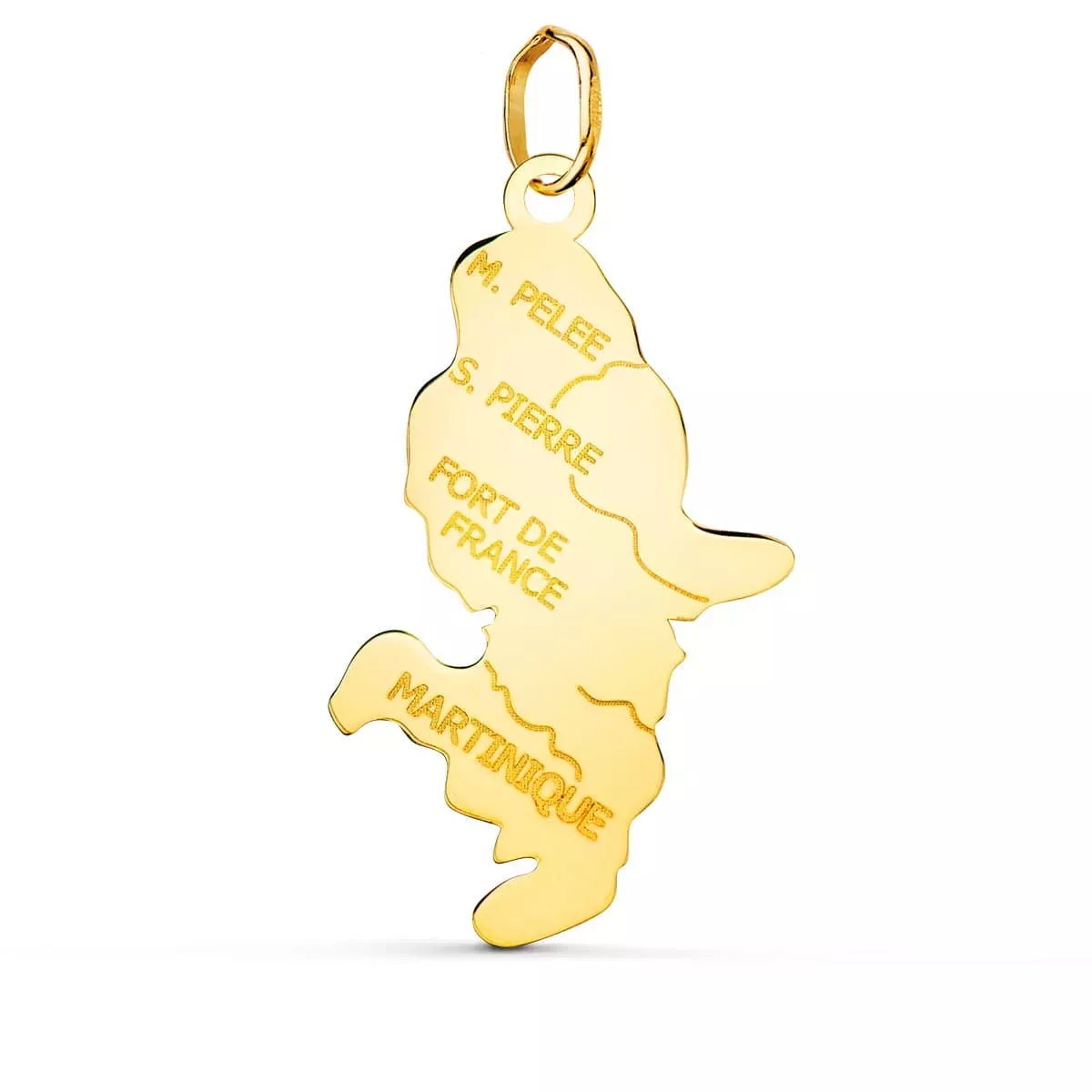18K COLGANTE ISLA MARTINICA ORO AMARILLO 28 X 15 MM 1