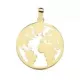 18K COLGANTE ORO AMARILLO MAPAMUNDI CALADO 20 MM 1