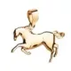 18K COLGANTE ORO AMARILLO CABALLO CORRIENDO EN BRILLO. MEDIDA: 23 X 14 MM 1