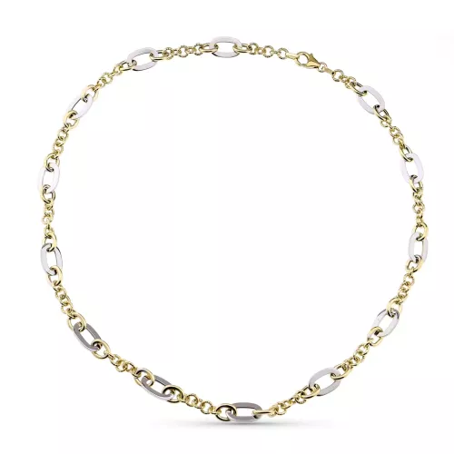 9K COLLAR ORO BICOLOR 45CM 8