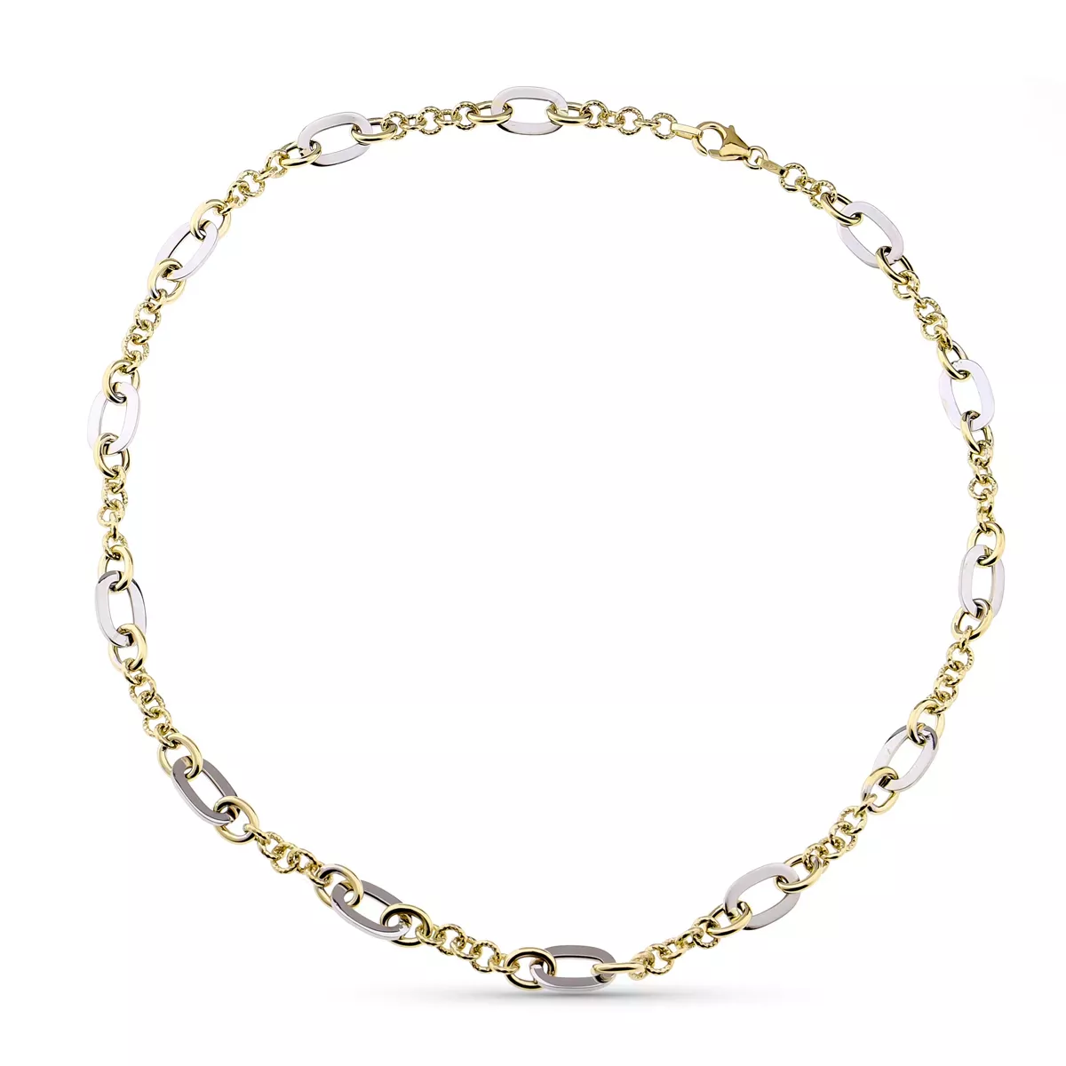 9K COLLAR ORO BICOLOR 45CM 8