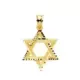 18K COLGANTE ORO AMARILLO ESTRELLA DE DAVID 23X20 MM 1
