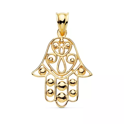 18K COLGANTE ORO AMARILLO MANO FATIMA 27X23 MM 2