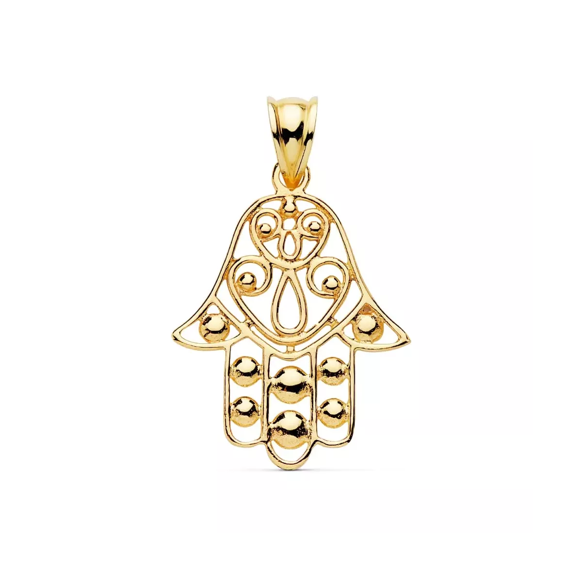 18K COLGANTE ORO AMARILLO MANO FATIMA 27X23 MM 2