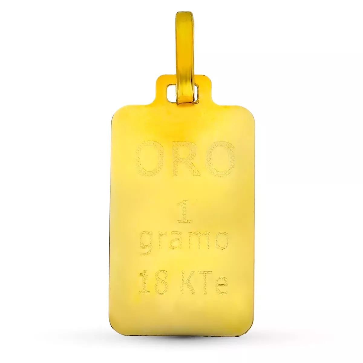 18K COLGANTE ORO AMARILLO LINGOTE 1 GRAMO. 1