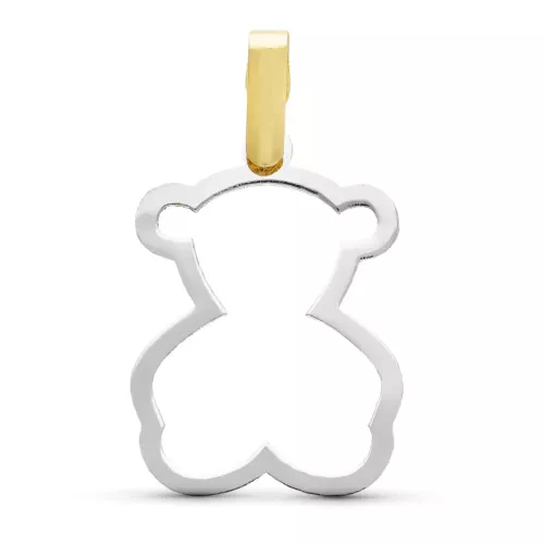 18K COLGANTE ORO BICOLOR SILUETA OSO 0