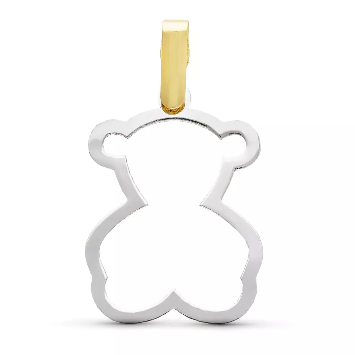 18K COLGANTE ORO BICOLOR SILUETA OSO 0