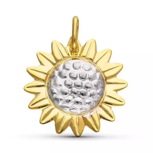 18K COLGANTE ORO BICOLOR GIRASOL 18 MM 1