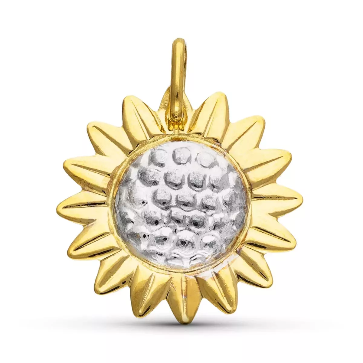 18K COLGANTE ORO BICOLOR GIRASOL 18 MM 1
