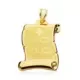 18K PLACA CHAPA COLGANTE PERGAMINO ORO AMARILLO BRILLO GRUPO SANGUINEO RH MATE Y BRILLO 28X22 MM 2