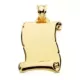 18K PLACA CHAPA COLGANTE PERGAMINO ORO AMARILLO LISO 30X25 MM 2