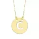 18K COLGANTE ORO AMARILLO LETRA " C " 15 MM CADENA FORZADA 42CM 1