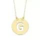 18K COLGANTE ORO AMARILLO LETRA " G " 15 MM CADENA FORZADA 42CM 1