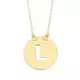 18K COLGANTE ORO AMARILLO LETRA " L " 15 MM CADENA FORZADA 42CM 1