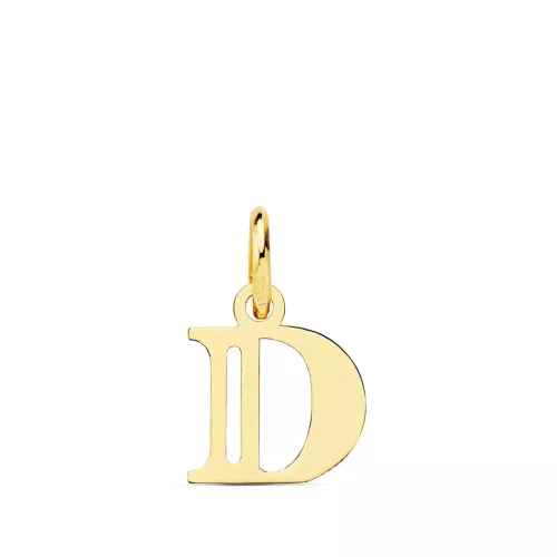 18K COLGANTE ORO AMARILLO LETRA " D " . 11X9 MM 0