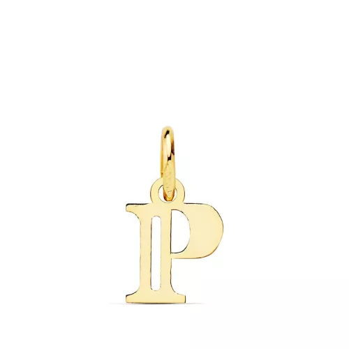18K COLGANTE ORO AMARILLO LETRA " P " 11X9 MM 0